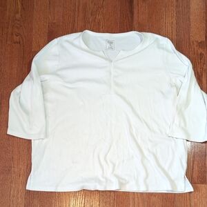 Hasting & Smith 3/4 Sleeve Top Size 2X White